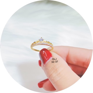 [FREESHIP]Nhẫn Vương Miện Gold trẻ trung VHJ