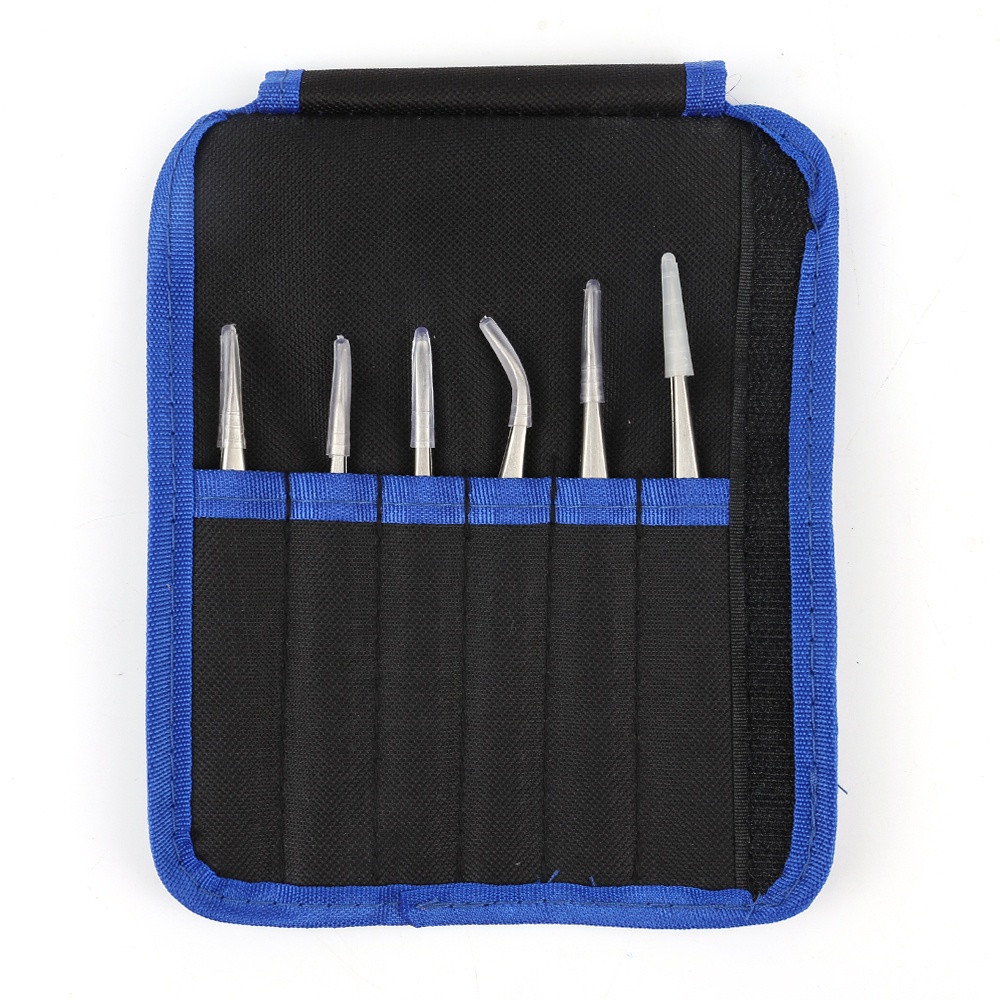 Bộ 6 Nhíp Kim Loại Đa Năng Kèm Túi Đựng