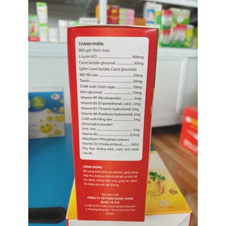 SÂM YẾN SÀO BABY KIDS ( 20 gói 10ml )