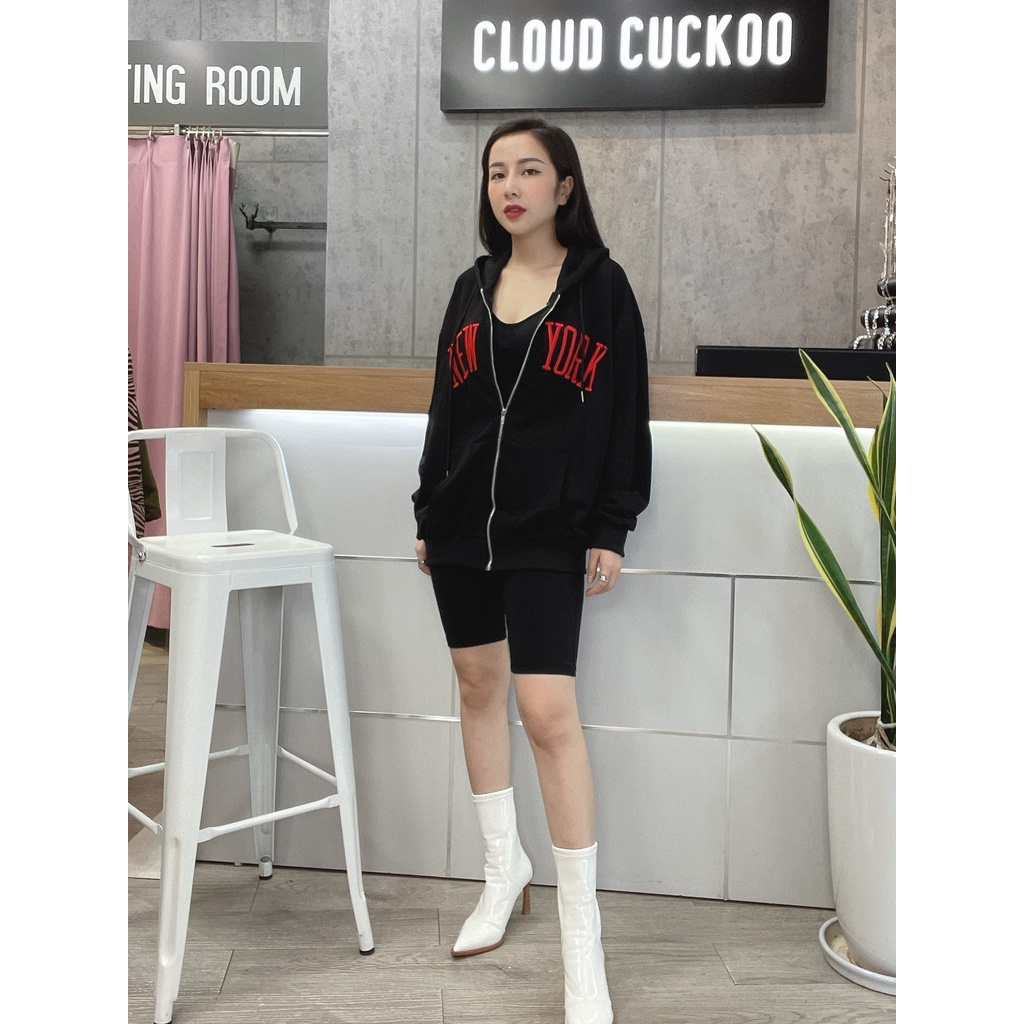 Áo Khóa Nỉ Thêu Chữ NewYork Ngang Ngực - Mã Số: K110