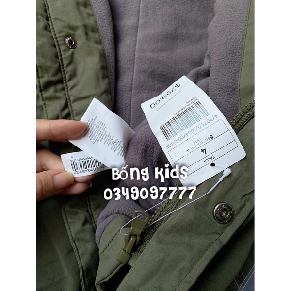 Áo Parka Bé Gái Kaki Rêu C&amp;A