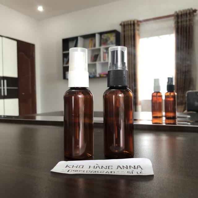 [ Chai Lọ Hủ Nâu 50ml ] 50 Chai pet nhựa Nâu 50ml - 50 Chai nâu nhỏ chiết mỹ phẩm nắp bật/ xịt sương/ xịt giọt/ nắp nhôm