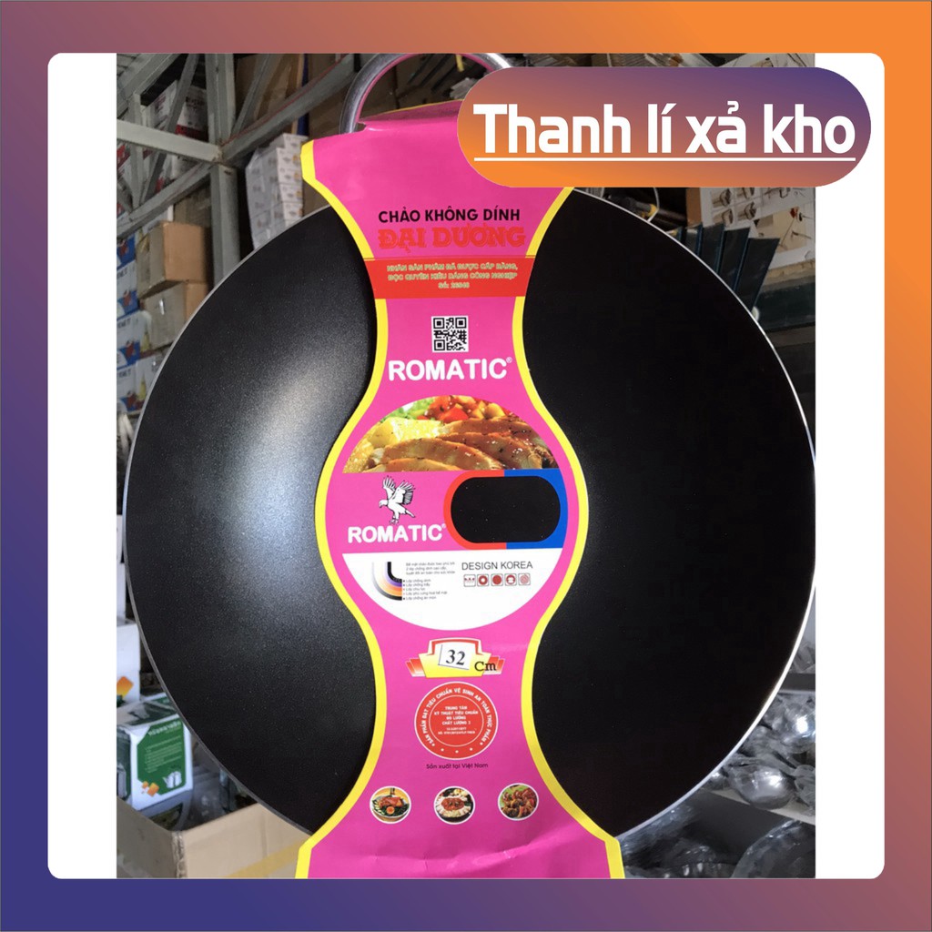 Chảo Chống Dính Sâu Lòng 2 Quai ROMATIC Công Nghệ Hàn Quốc Size Từ 18 - 32 Hình Y Chang