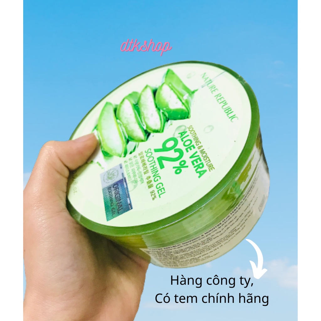 Gel dưỡng da nha đam Nature Republic Aloe Vera 92%