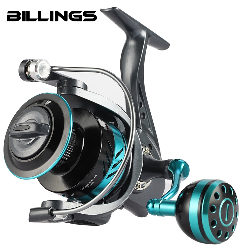 BILLINGS Máy Câu Quay DK 800-7000 10kg Công Suất 5.2: 1 Tỷ Lệ Bánh Răng Kim Loại Cuộn Dây Quay Jiggi