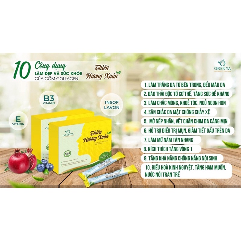 Cốm nội tiết tố Collagen Thiên Hương Xuân Orenya hộp 20 gói 3g – Make You Queen