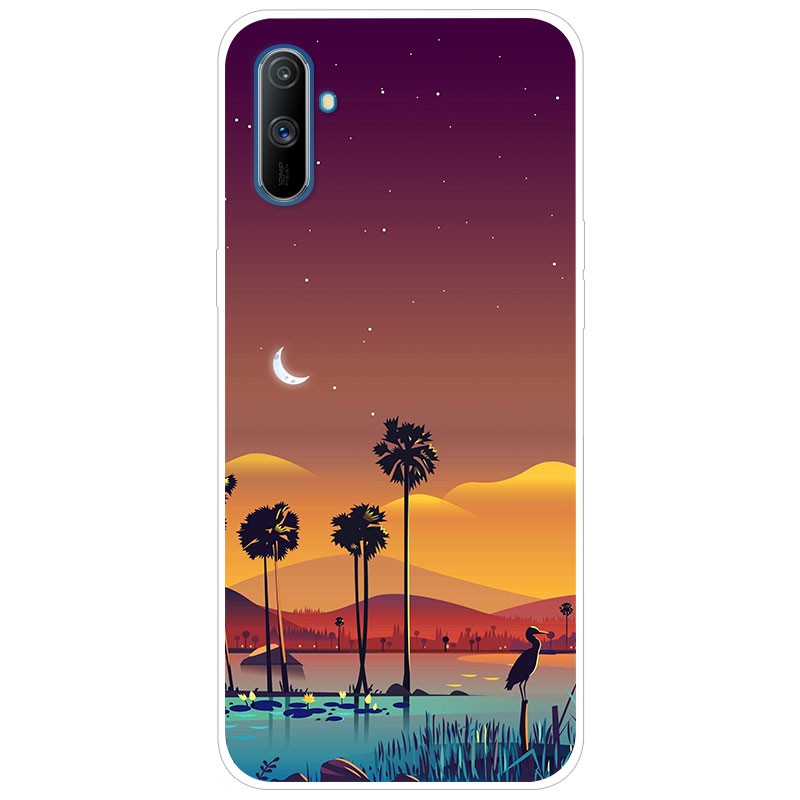 Ốp điện thoại từ TPU silicon mềm họa tiết hoạt hình dễ thương dành cho Realme C3i
