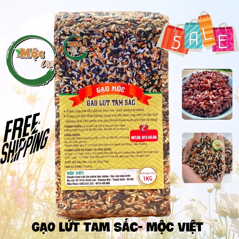 Gạo Lứt dẻo Tam Sắc ăn kiêng giảm cân - chính hãng Mộc Việt