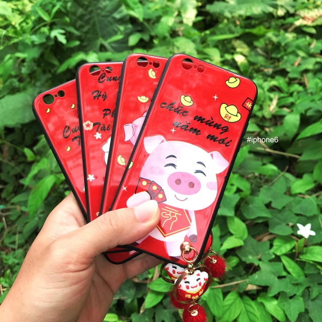 Ốp ip6 Heo Thần Tài May Mắn ( Tặng Kèm Chuông Thần Tài)