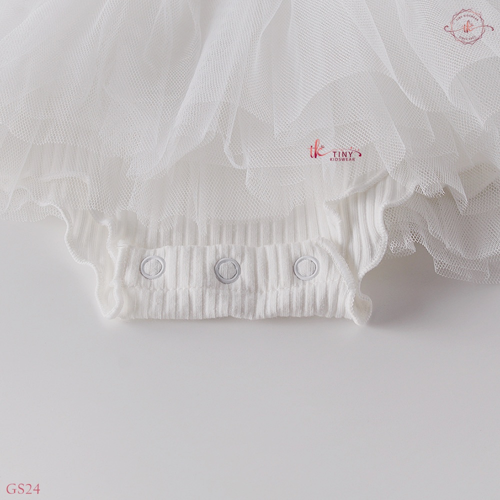 Váy công chúa đầy tháng, thôi nôi, đầm sát nách kèm áo khoác cardigan mỏng cho bé gái từ 5-11kg [GS24]