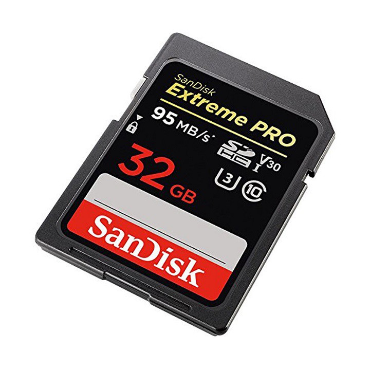Thẻ nhớ SD 32GB SanDisk Extreme Pro U3 V30 633X chính hãng bảo hành 5 năm- Màu bất kì