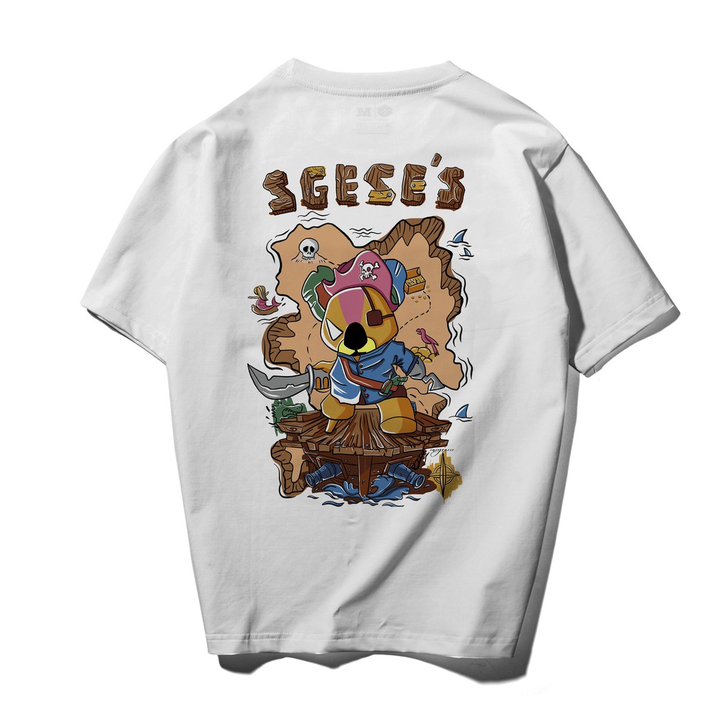Áo Phông SAIGONESE Mascot Pirates Hải Tặc Thun Cotton Unisex Tay Lỡ Dáng Rộng Nam Nữ