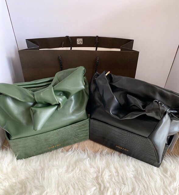 Túi Xách Charles And Keith Cnk Ck Phối Nơ Xinh Xắn