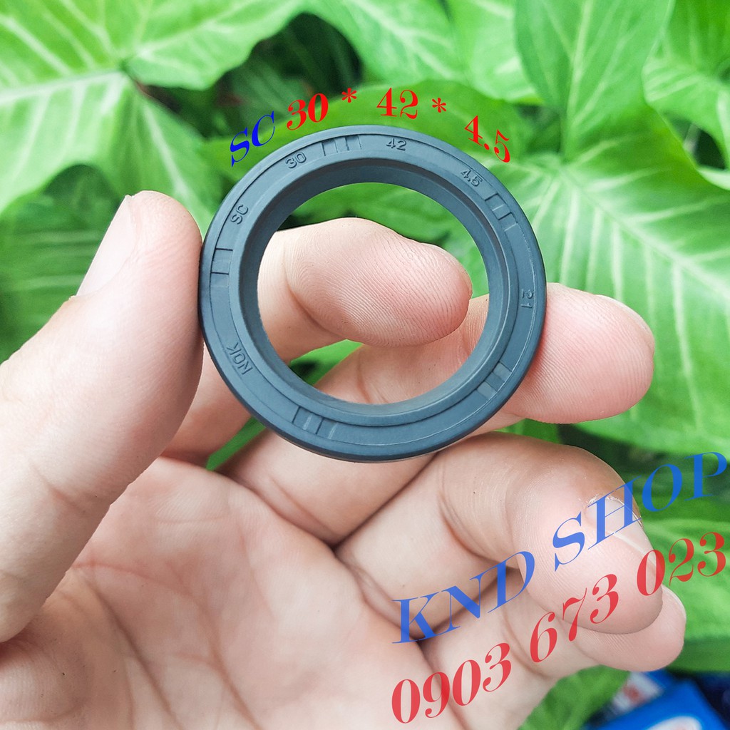 Phớt dầu mâm điện đề lớn xe Honda Dream Wave Future, bộ gioăng phốt mâm lửa loại vòng đệm cao su SC 30*42*4.5 |KND Shops