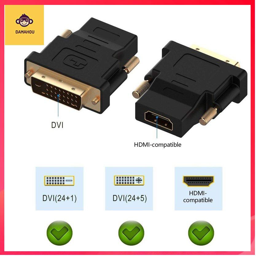 Đầu Chuyển Đổi Dvi Sang Hdmi 24 + 5 Pin Dvi-d