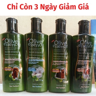 Sữa tắm cho chó mèo - Sữa tắm Olive Essence 450ml khử mùi dưỡng lông trị ve rận