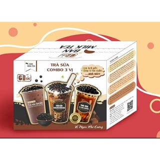 Trà sữa tự pha Ban Milk Tea - Mix 3 vị kèm trân châu - Trà sữa trân châu
