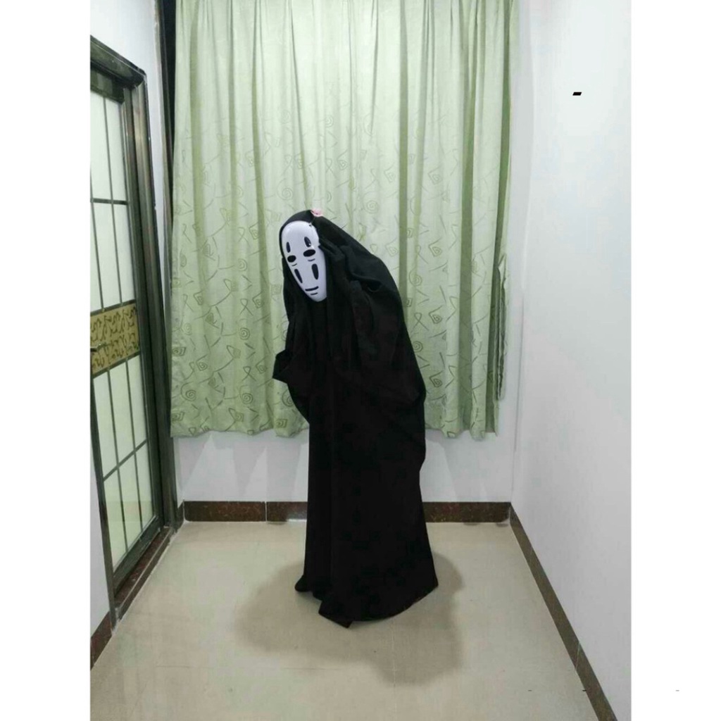 Set bộ hóa trang áo choàng đen + mặt nạ vô diện mã VBJ80 SZIPPER