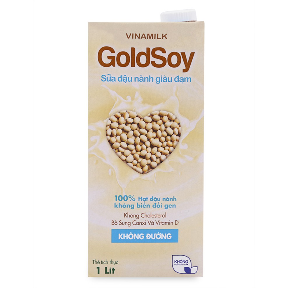 Sữa Đậu Nành Goldsoy Vinamilk Giàu Đạm Không Đường Hộp 1L