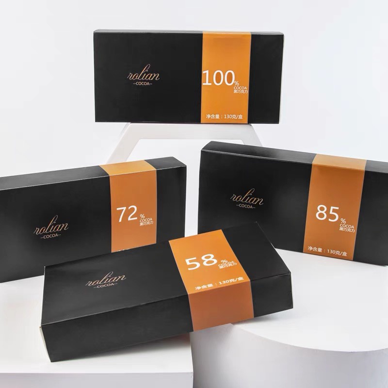 Socola đen đắng nguyên chất không đường 100% 85% 58% - Kẹo sô cô la  Rolian kiểu Nga ăn kiêng hộp 130g