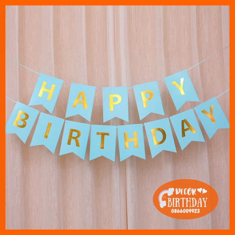 Dây Chữ Happy Birthday ️️ĐUÔI ️CÁ️ Nhiều Màu Đẹp Trang Trí Sinh Nhật Cho Bé, Sinh Nhật Bạn Trai, Bạn Gái