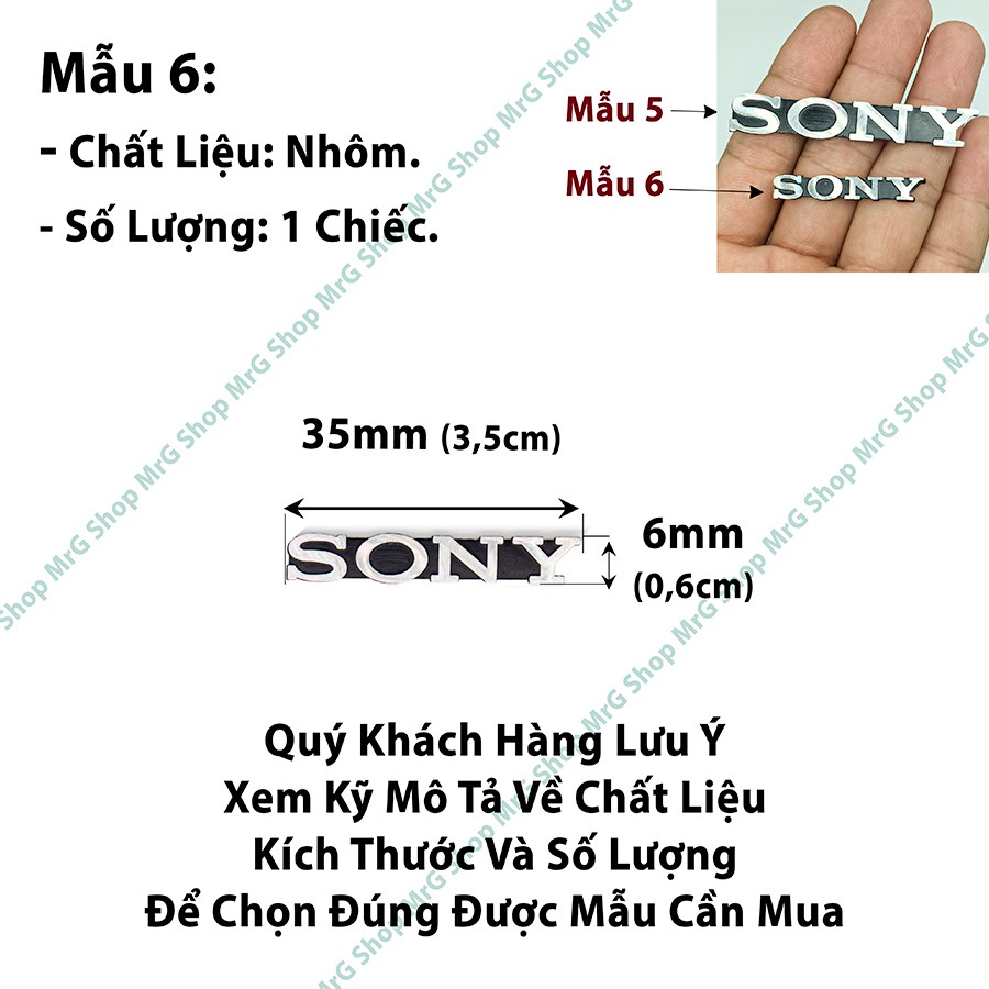 Tem Logo Sony Nhôm Dán Tivi Dán Loa  - MrG