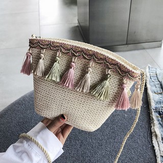 Túi cói thổ cẩm vintage