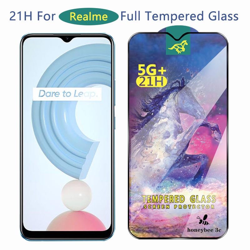 Kính Cường Lực Toàn Màn Hình 21H Cho Realme C55 C53 C30s C33 C35 C30 C25 C25s C21y C25y C20 C21 C15 C12 C11 C3