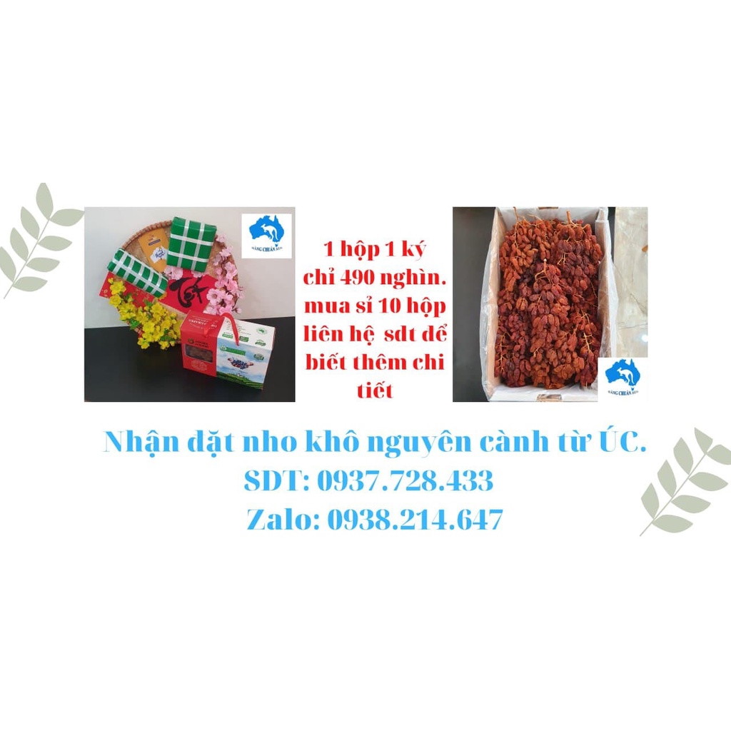 Nho khô cành crimson Úc