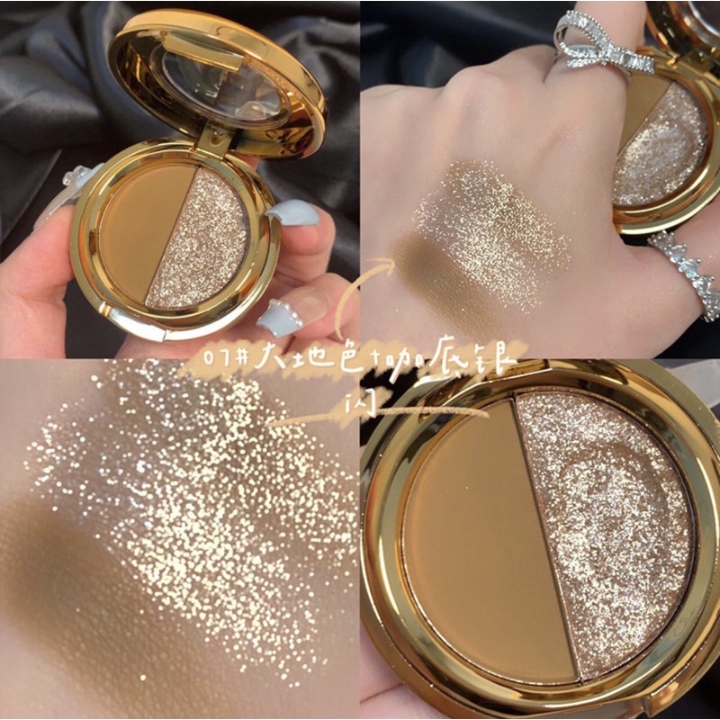 Phấn mắt Kiss Beauty 2 ngăn có nhũ | BigBuy360 - bigbuy360.vn