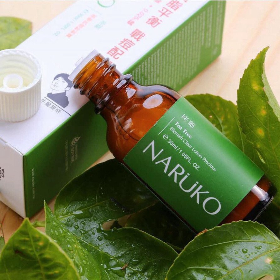 NARUKO - Lotion Tràm Trà Đậm Đặc Giảm Mụn Mảng, Mụn Đầu Đen 30ml – Tea Tree Blemish Clear Lotion Precious 30ml Q641