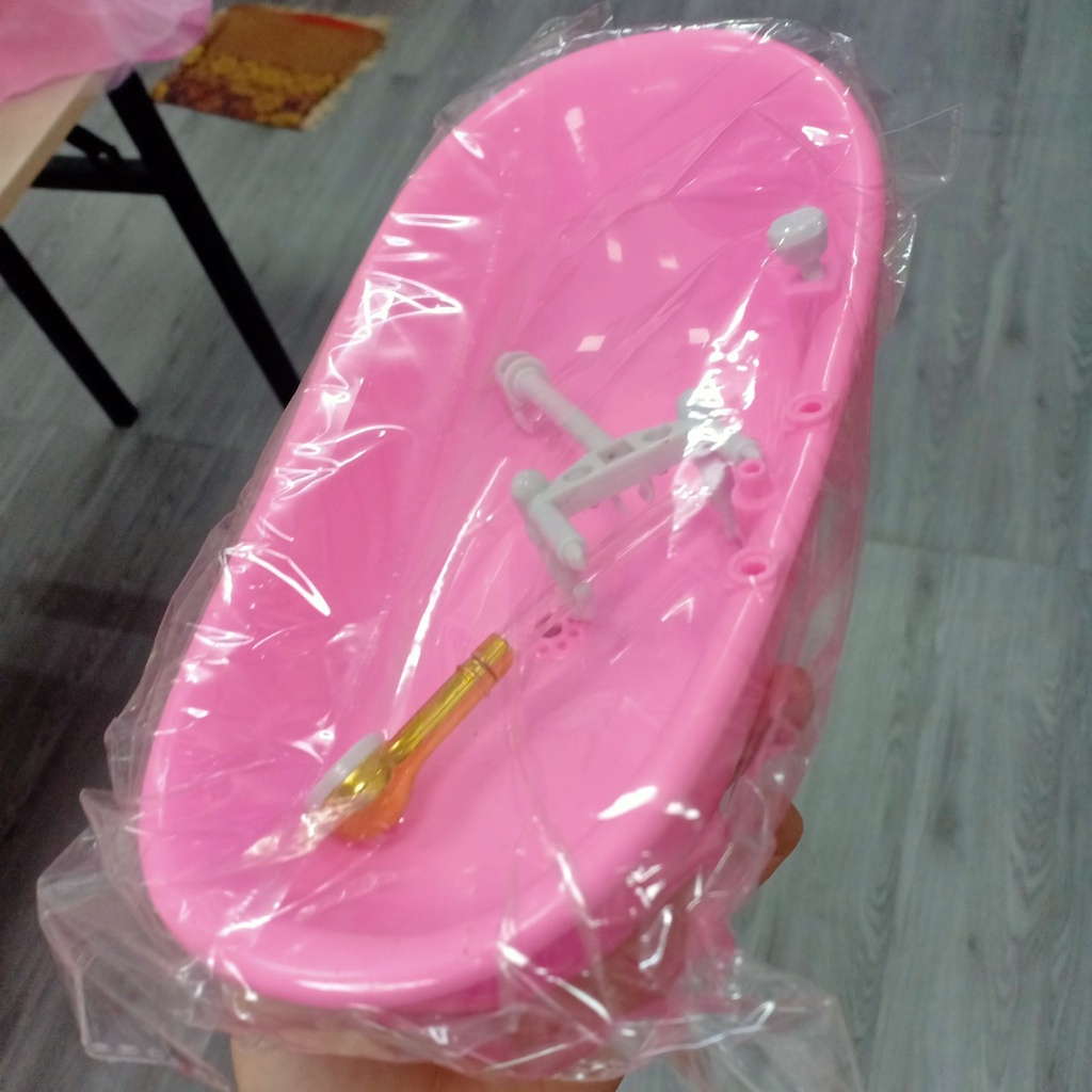 Bồn tắm Cho Búp Bê 1/6 Loại Cao Cấp Xả Nước Chạy Bằng pin Animedolls 638 NCT tặng phao bơi