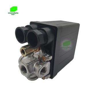 RƠ LE MÁY NÉN KHÍ ĐẦU LIỀN,  CÔNG TẮC MÁY NÉN KHÍ  4 LỖ, THƯỜNG DÙNG CHO MÁY NÉN KHÍ ĐẦU LIỀN