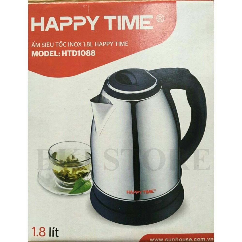 Ấm Đun Siêu Tốc HappyTime, Đun Siêu Tốc, Công Suất 1500W, Dung Tích 1,8L