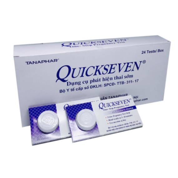 Que Thử Thai Sớm Quickseven (Hộp 1 Que + Cốc) - Độ Nhạy Cao, Dễ Thao Tác, An Toàn