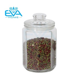 Hũ lọ thủy tinh đựng gia vị lục giác 1.5 lít Kèm Nắp Thủy Tinh