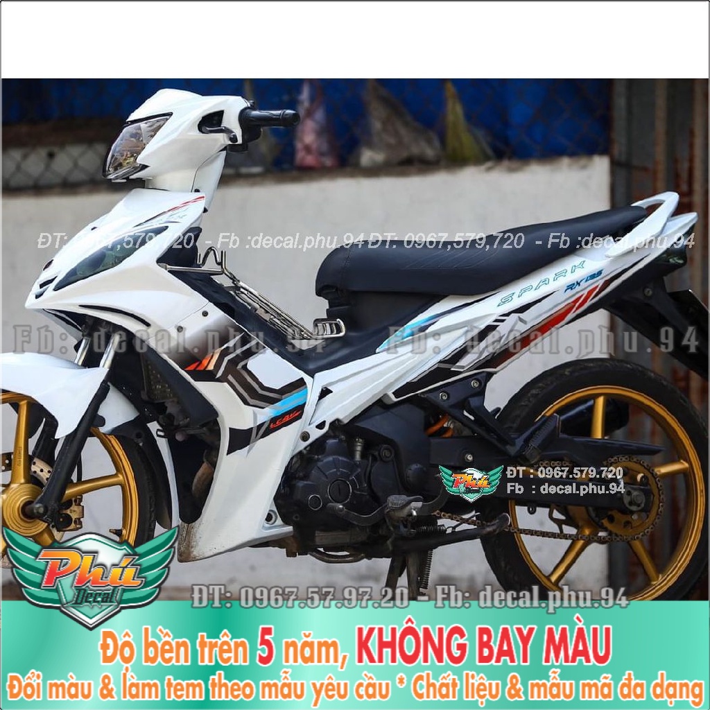 Tem Rời Exciter 2006-2010 Trắng đen in trong (K) -1