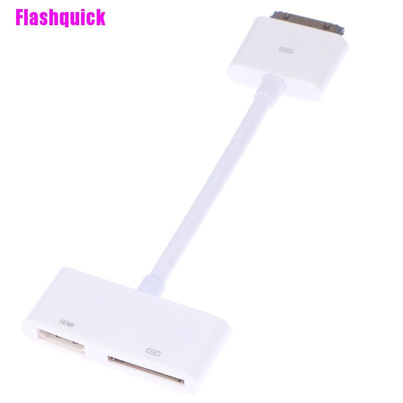 Đầu Chuyển Đổi 30 Pin Sang Hdmi Video Cho Ipod I Pad 2 3 Iphone 4 4s 2g 3gstouch Hdtv