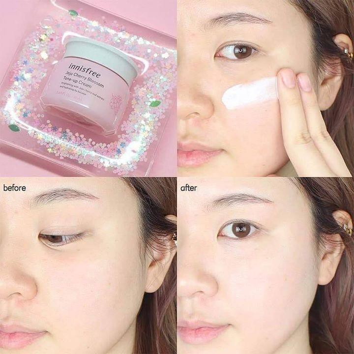 Kem Dưỡng Trắng Da Nâng Tone Tức Thì Innisfree Jeju Cherry Blossom Tone-Up Cream