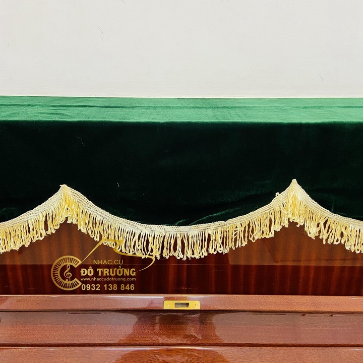 Khăn Phủ Đàn Piano nhung xanh rêu sang trọng