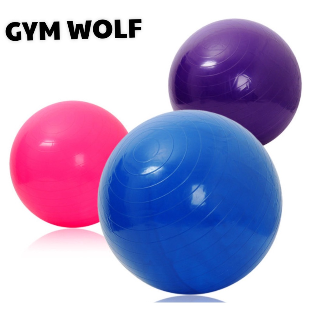 Bóng Tập Gym, Yoga Cao Cấp Hỗ Trợ Tăng Cường Dẻo Dai, Dày 2mm (Tặng Kèm Bộ Thổi)