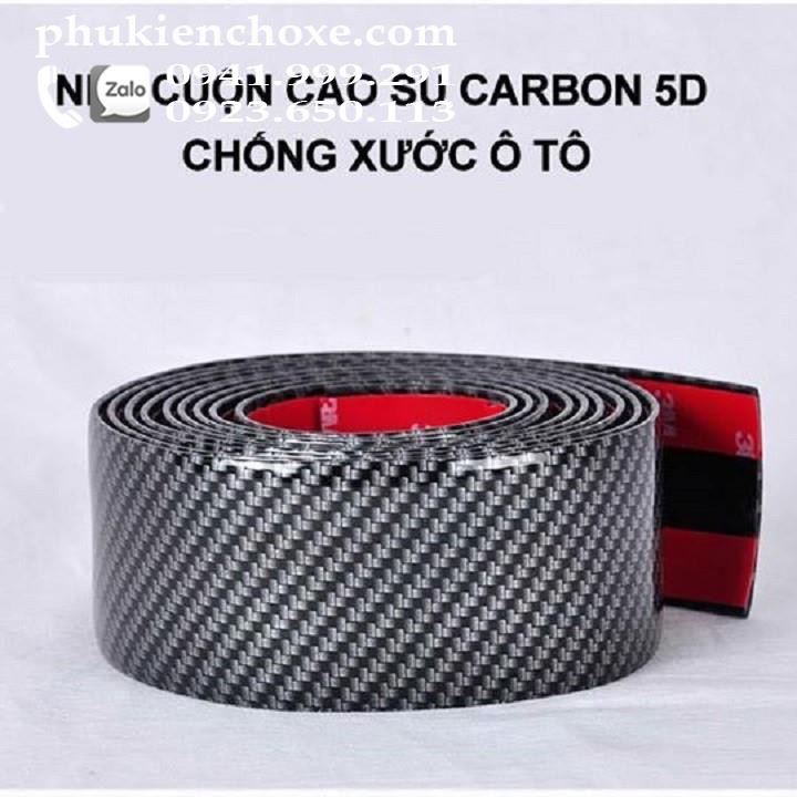 Nẹp carbon 5D chống va đập cốp xe, nẹp bước chân 5cm