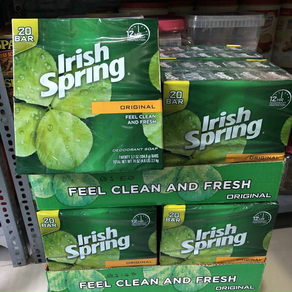 ❤️ [Quận 3] Bánh Xà phòng, Xà bông tắm Irish Spring 104.8g Mỹ, thơm, sạch, mịn da | BigBuy360 - bigbuy360.vn