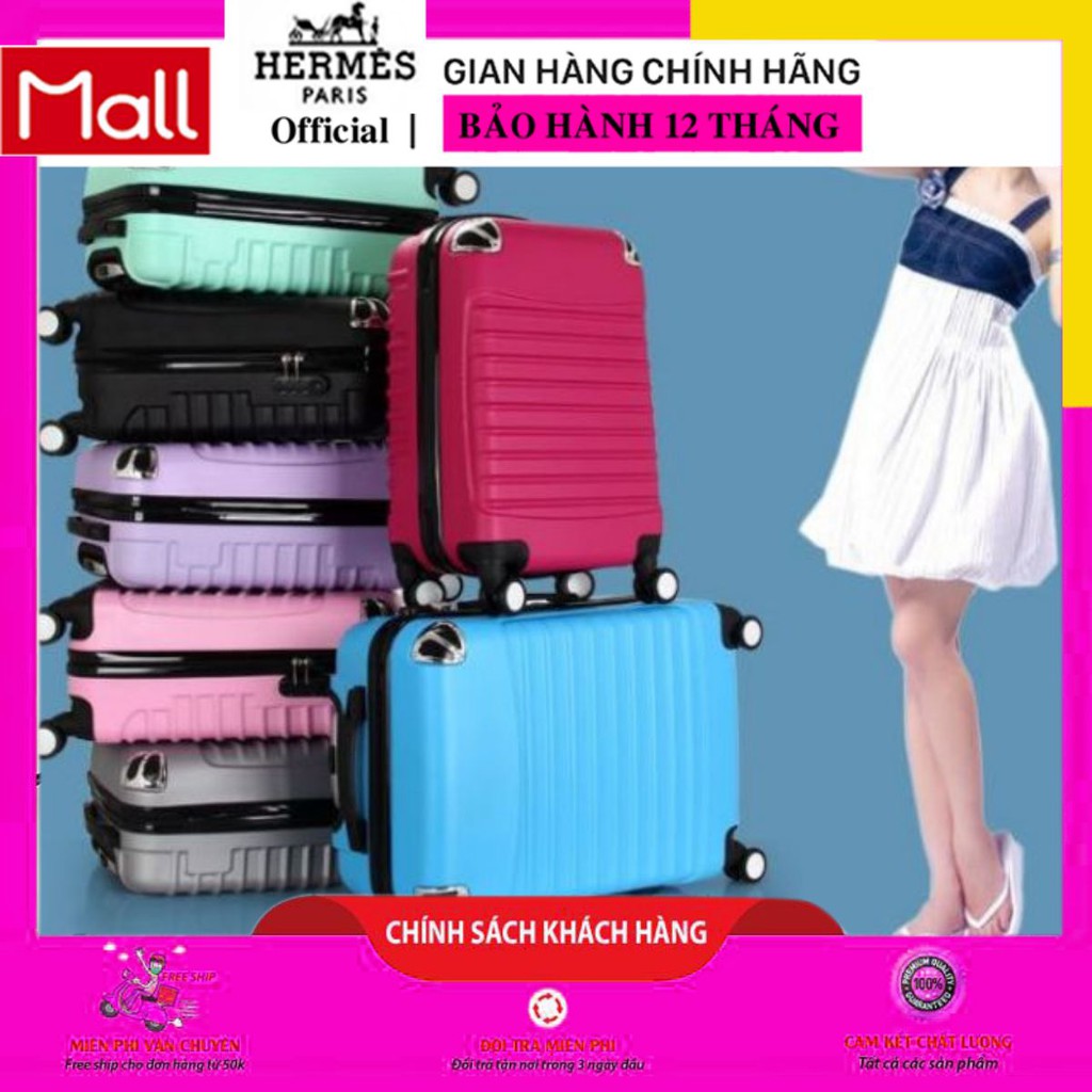 【HOT】Vali kéo du lịch, nhựa dẻo ABS, chống va đập, khóa số an toàn