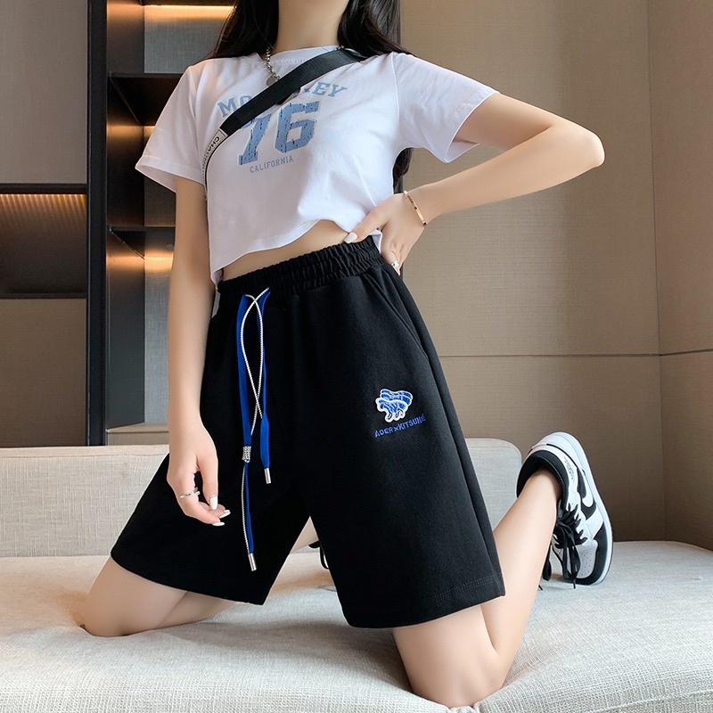 Quần đùi short unisex nam nữ M7(02) from rộng phong cách trẻ trung năng động ảnh thực tế