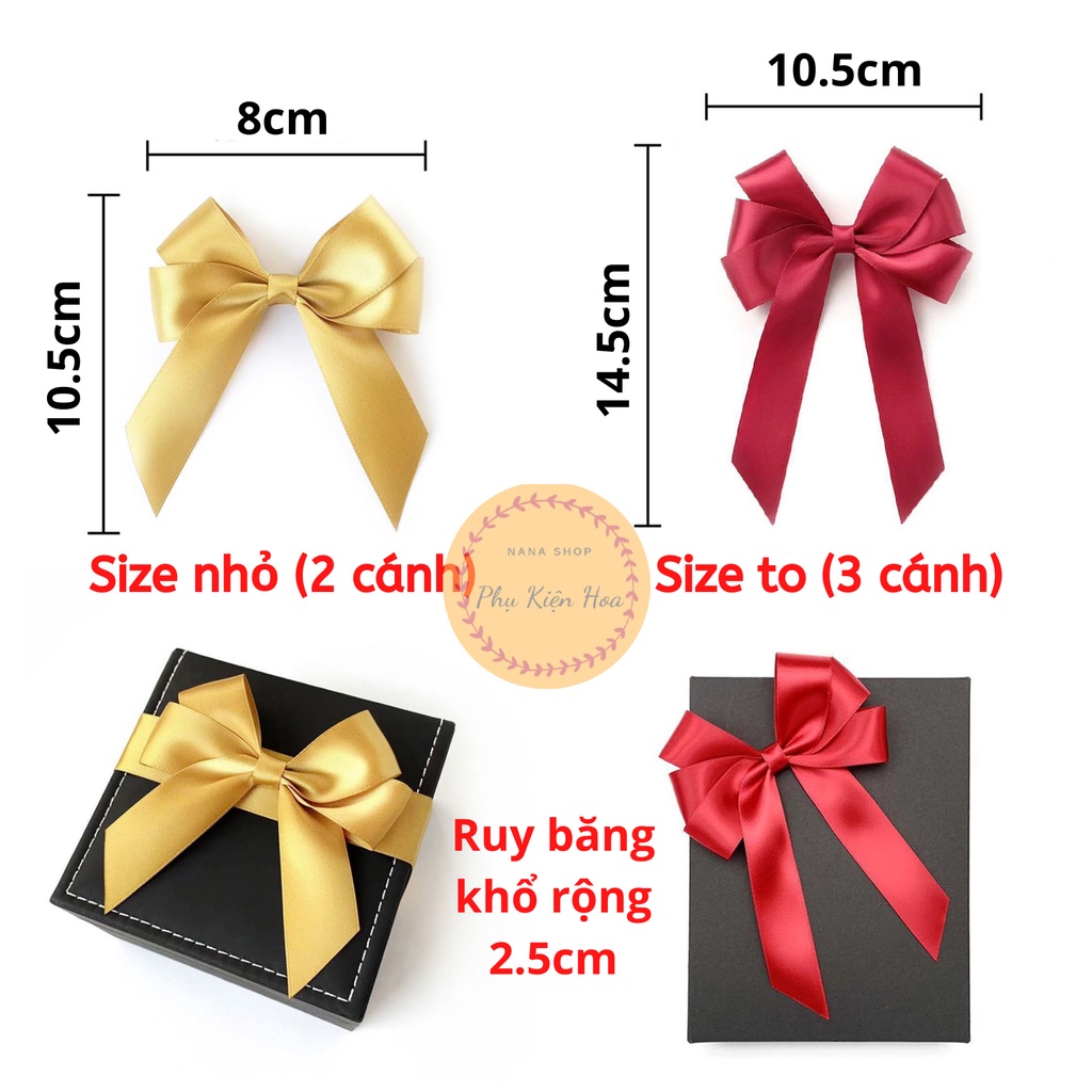 Nơ lụa SATIN trơn bản 2.5cm, hàng loại 1, chất siêu đẹp, trang trí quà tặng, bó hoa