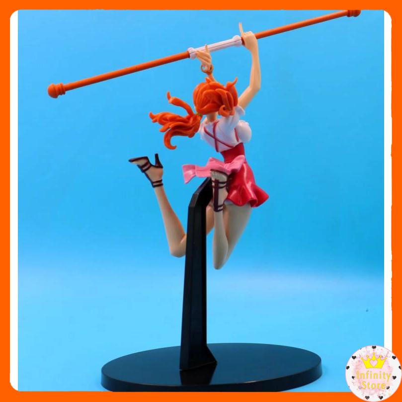 MÔ HÌNH ONEPIECE NAMI RED BALL CẦM GẬY 25CM INFINY DECOR