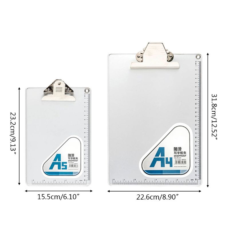 Bảng Kẹp Giấy A4 / A5 Bằng Hợp Kim Nhôm Chống Trượt Tiện Dụng