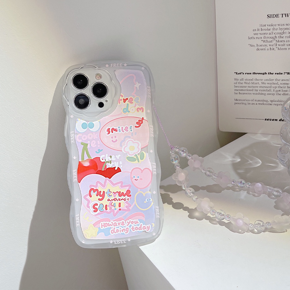 Ốp lưng iphone Ốp Điện Thoại Họa Tiết Graffiti Hai Chiều Kèm Dây Đeo Cho iphone13 12promax 13 Xs 8p/Promax/X/Xs/13/Pro/Max Dinuo case