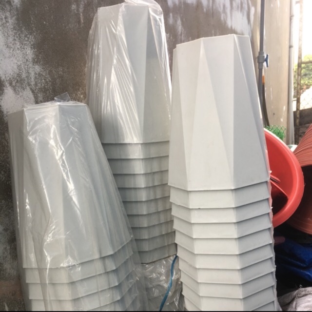 Chậu kim cương trắng 24x30 cm